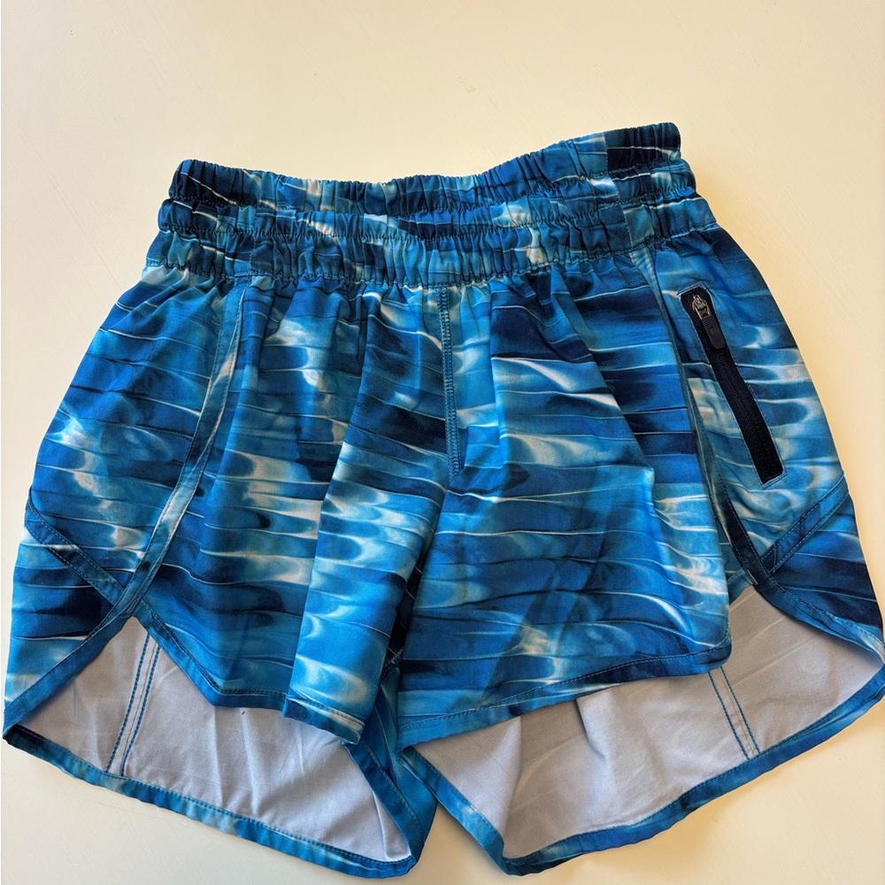 lululemon athletica Blue Patterned Athletic Shorts